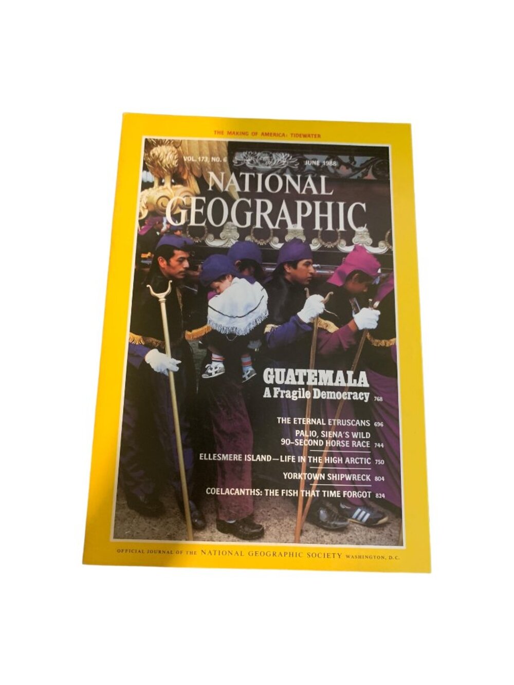 National Geographic June 1988 Guatemala Etruscans Arctic Magazine